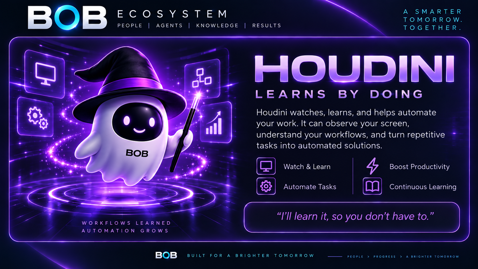 Houdini — learns by doing